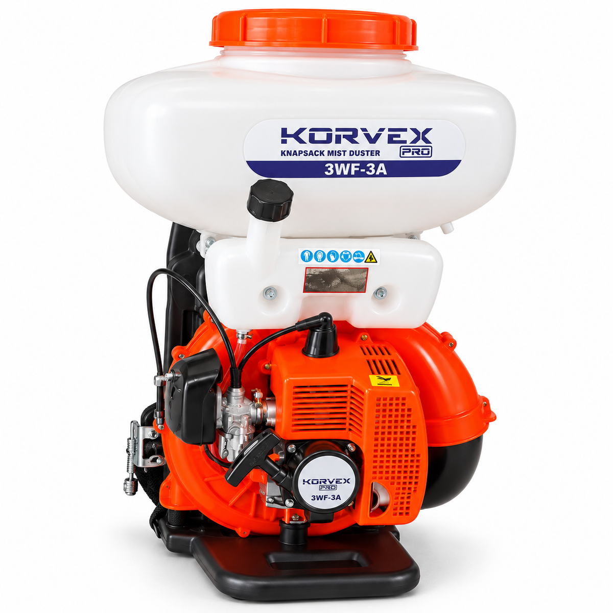 Atomizzatore a Spalla a Scoppio Korvex Pro 20 L – 41,5 cc 2,2 kW, Liquidi e Polveri, Kit con Maschera