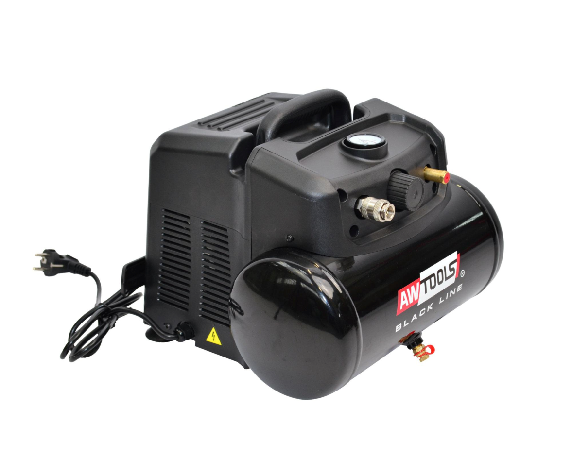 Compressore Aria Awtools Senza Olio 6L 1,2 kW 8 Bar Portatile