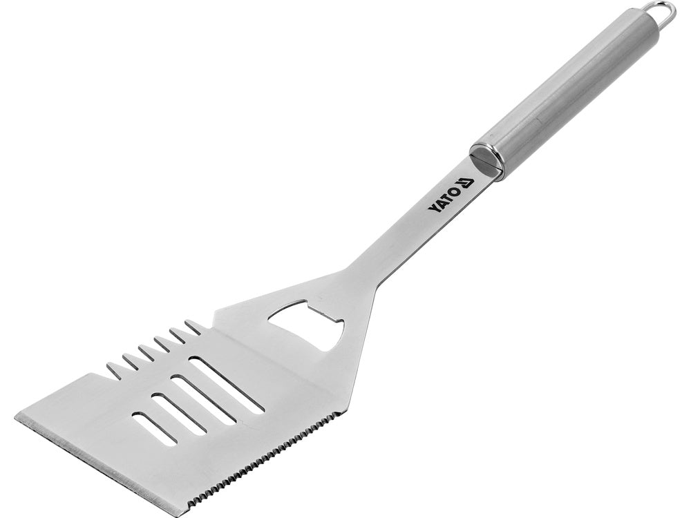 Set barbecue acciaio inox 7 utensili con valigia in alluminio