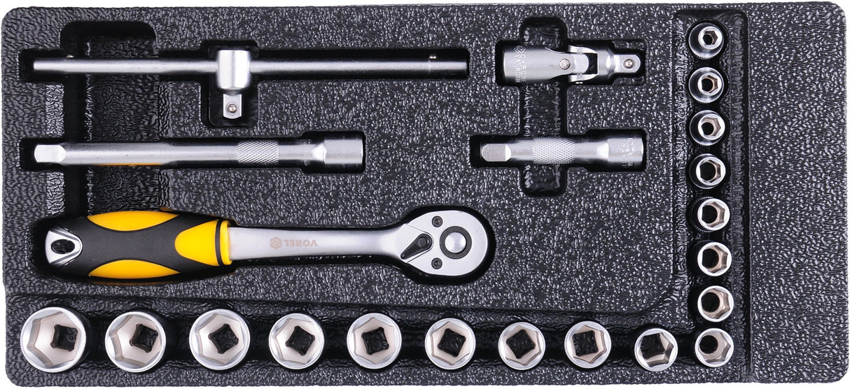 Carrello Portautensili VOREL 177 Utensili 6 Cassetti con Ruote e Serratura