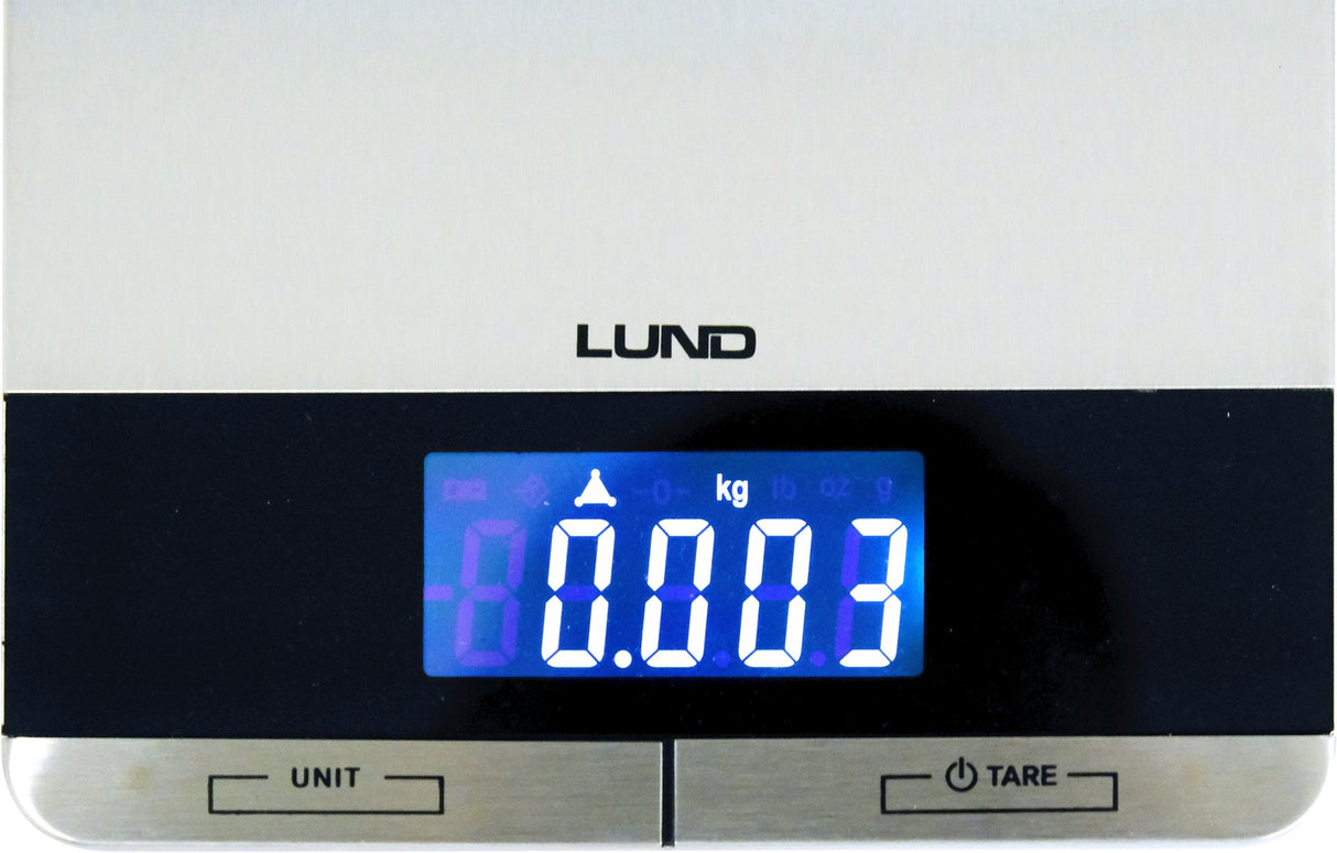 Bilancia da Cucina LUND Digitale In Acciaio Inox 5 kg Display LCD