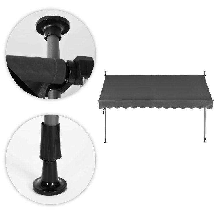 Tenda da sole per balcone 300x120 cm regolabile