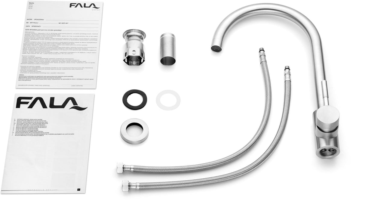 Rubinetto da Cucina in Acciaio Inox Con Tubo Flessibile Steely