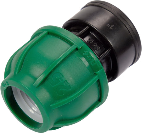 Adattatore Femmina per Tubi PE 25 mm x 1" GW – Raccordo a Compressione, Polipropilene 10 BAR FLO