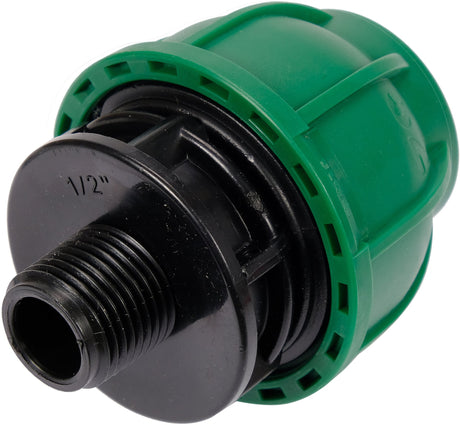 Adattatore Maschio per Tubi PE 32 mm x 1/2" GZ – Raccordo a Compressione in Polipropilene 10 BAR FLO