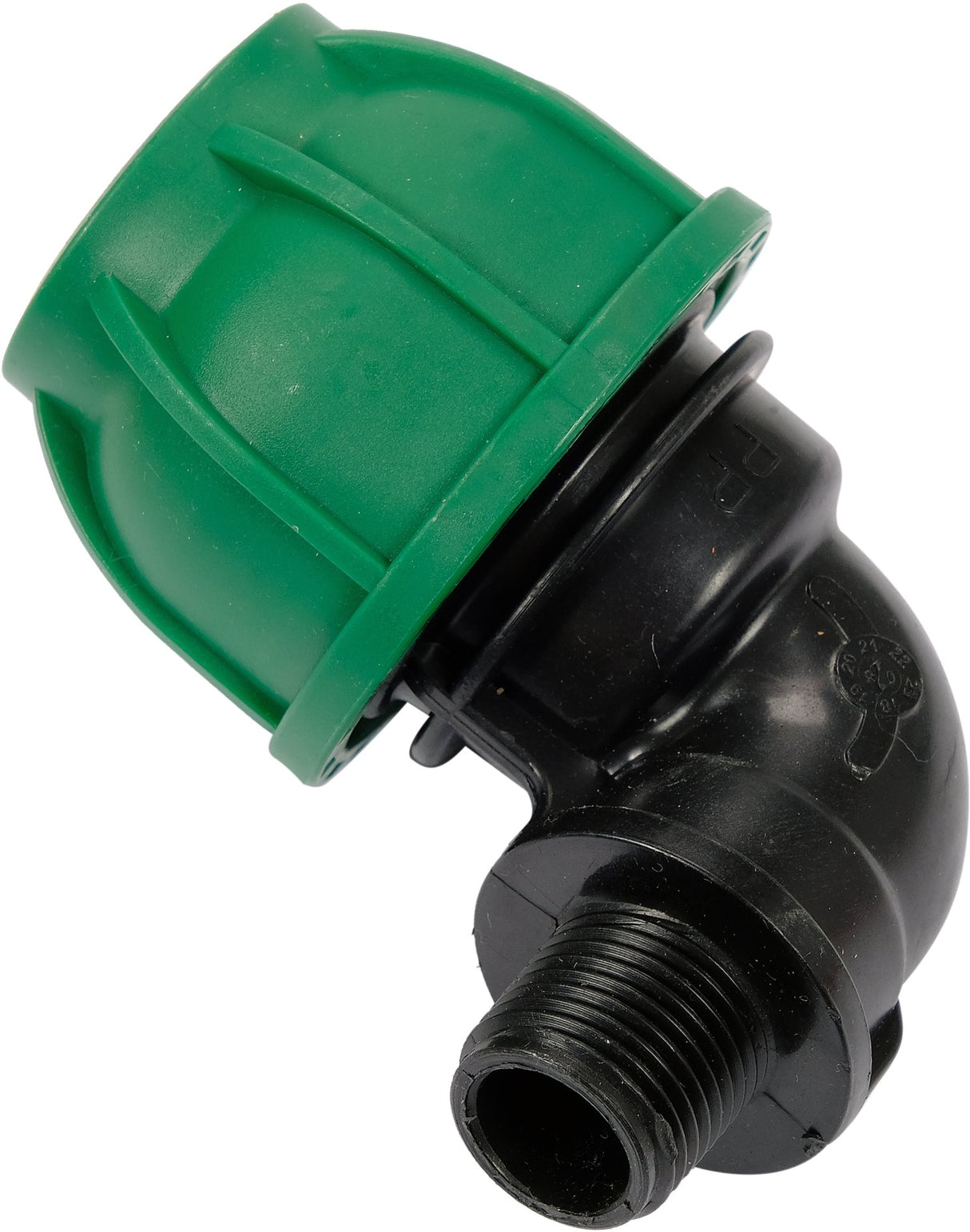 Gomito 90° per Tubi PE 32 mm x 1/2" GZ – Raccordo Maschio a Compressione, Polipropilene 10 BAR FLO