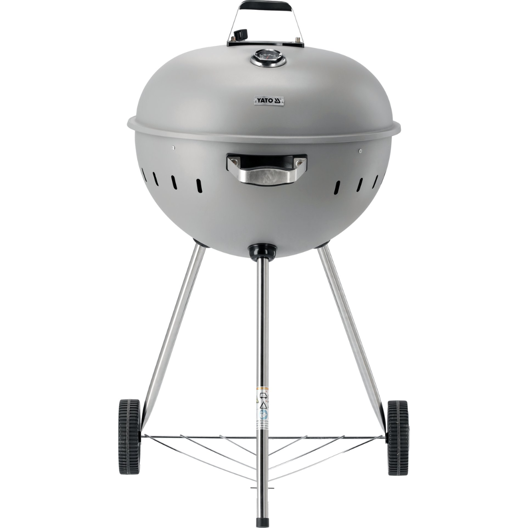 Barbecue a Carbone Lund in Acciaio con Coperchio e Regolazione Aria Griglia 54 cm
