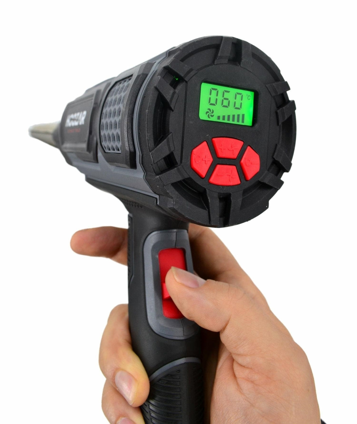 Pistolet à air chaud HOOZAR 2000 W avec régulation et écran LCD, accessoires
