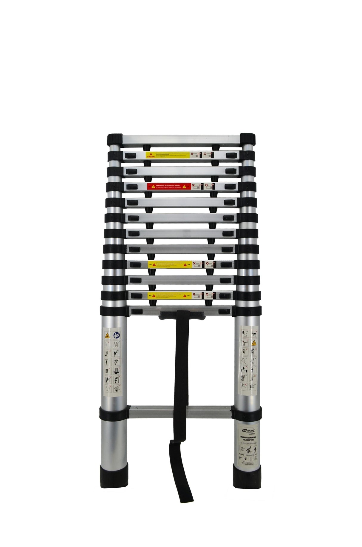 ÉCHELLE TÉLESCOPIQUE AWTOOLS EN ALUMINIUM 3,8 m 13 MARCHES