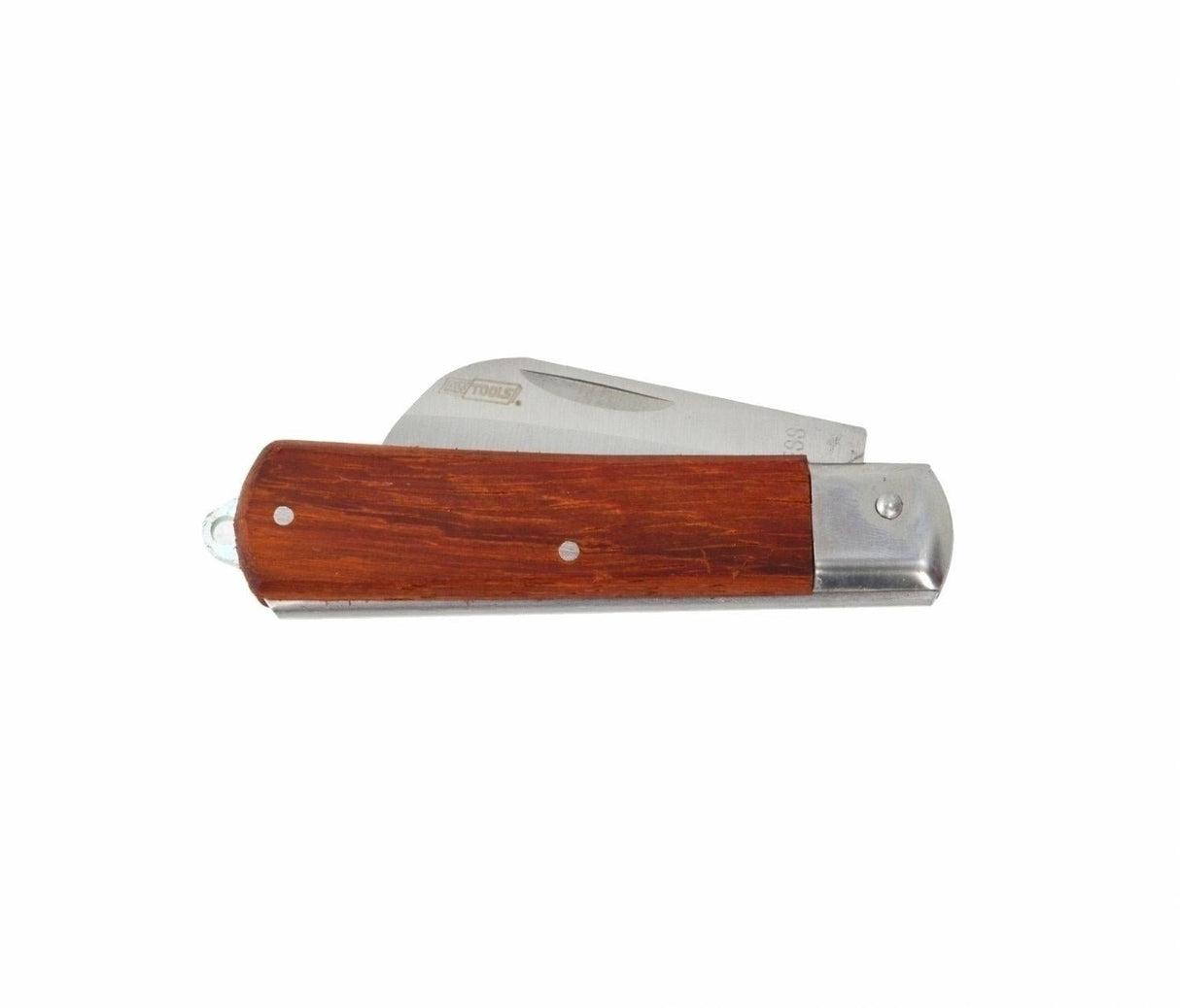 Coltello Pieghevole con Lama Curva e Manico in Legno Awtools