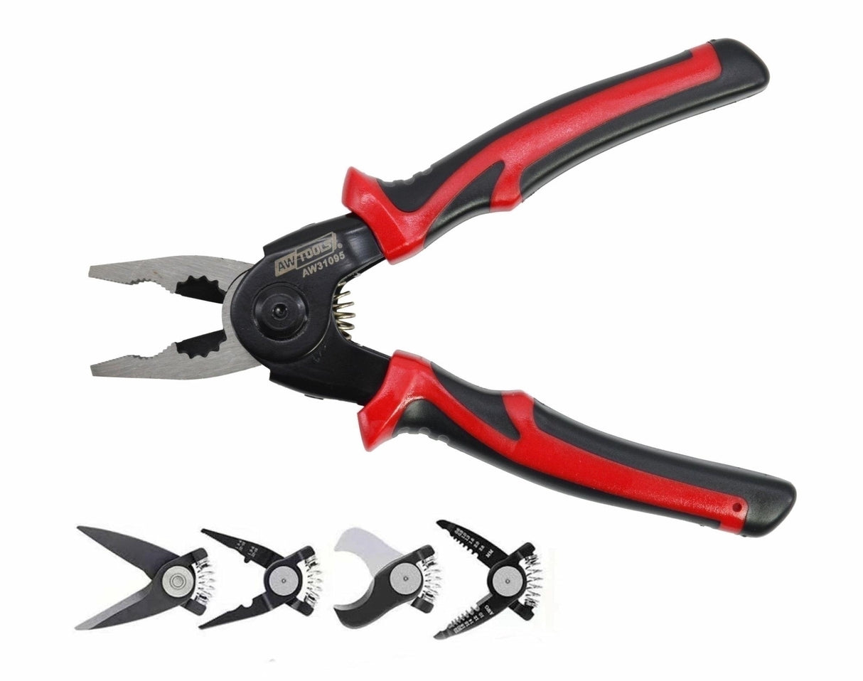 Set di Pinze Multifunzione 5 in 1 | Manici Ergonomici TPR Antiscivolo, Custodia in Plastica