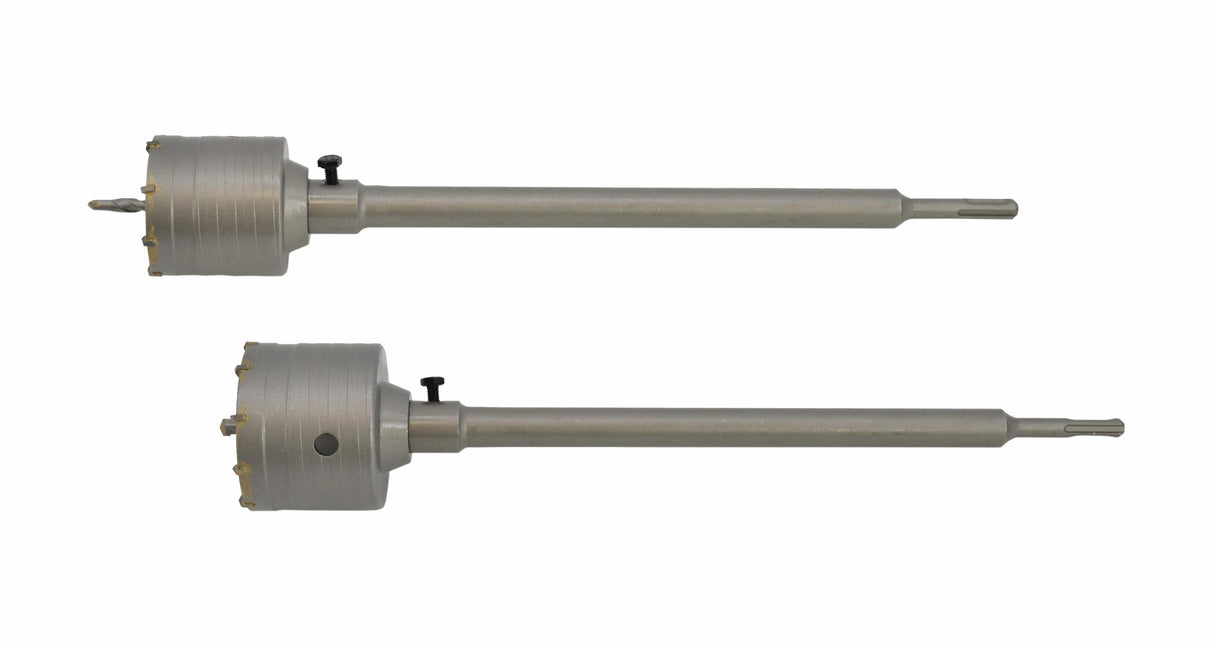 AWTOOLS COURONNES DE CIMENT FI = 65 mm + FI = 80 mm SUPPORT SDS PLUS 350 mm