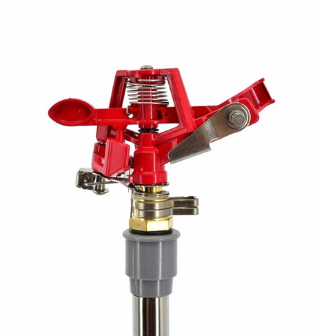 Arroseur télescopique professionnel 360° avec buse en métal et support 90/60 cm Awtools
