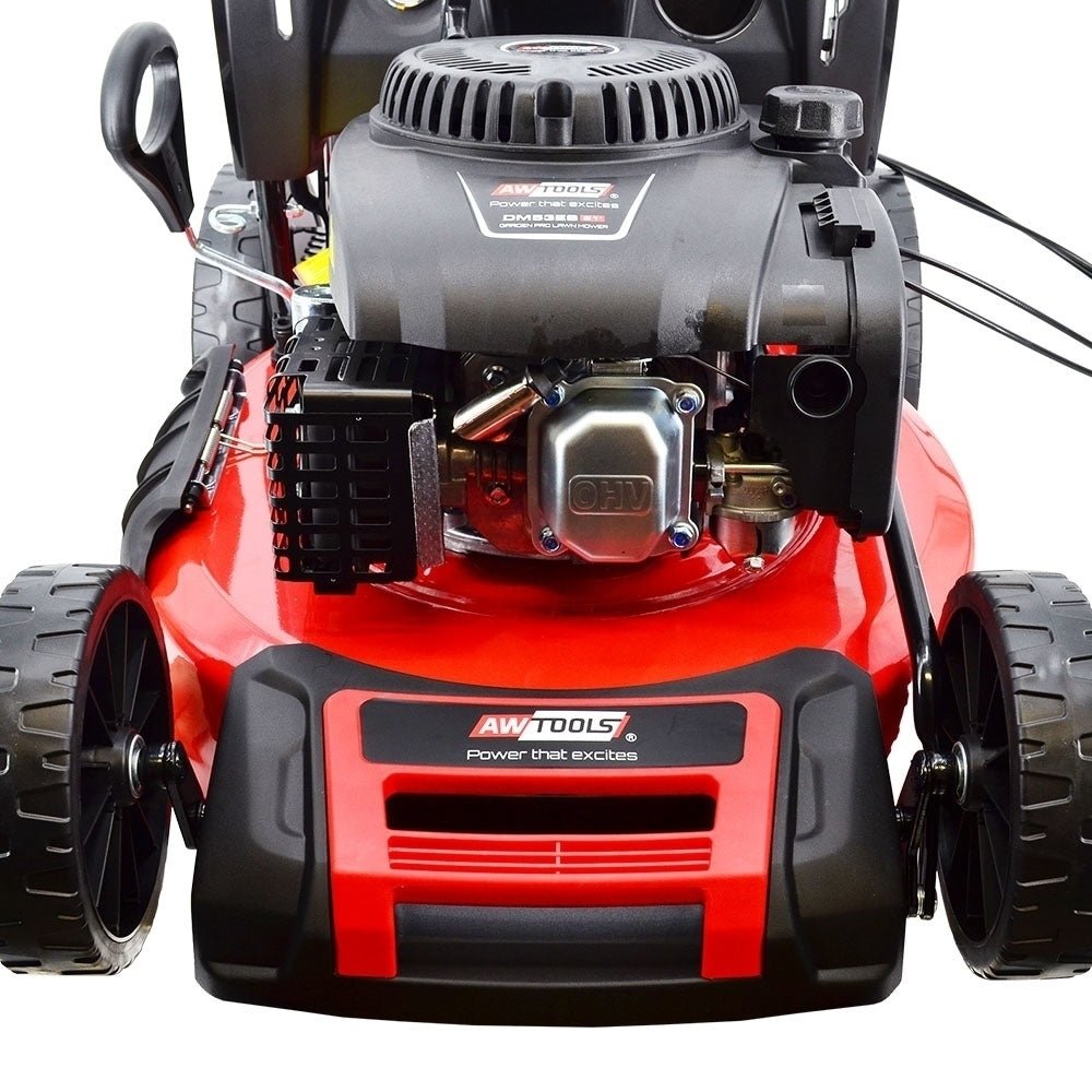 Tondeuse à gazon thermique Awtools à démarrage électrique 4 CV - Prévente