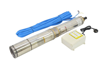 Pompe submersible pour puits profonds SDM | 550 W, 90 l/h, câble de 20 m – Acier inoxydable