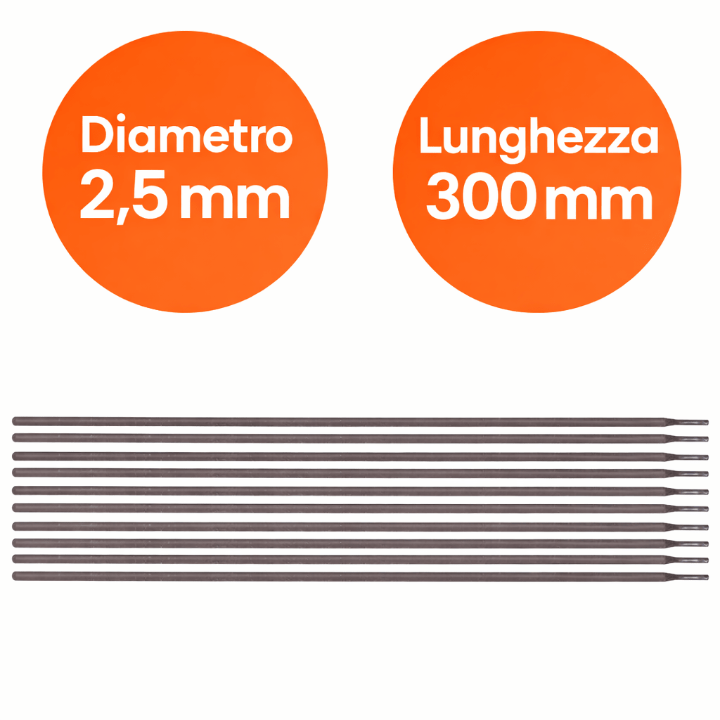 Elettrodi Saldatura MMA 2,5mm 1kg 50pz