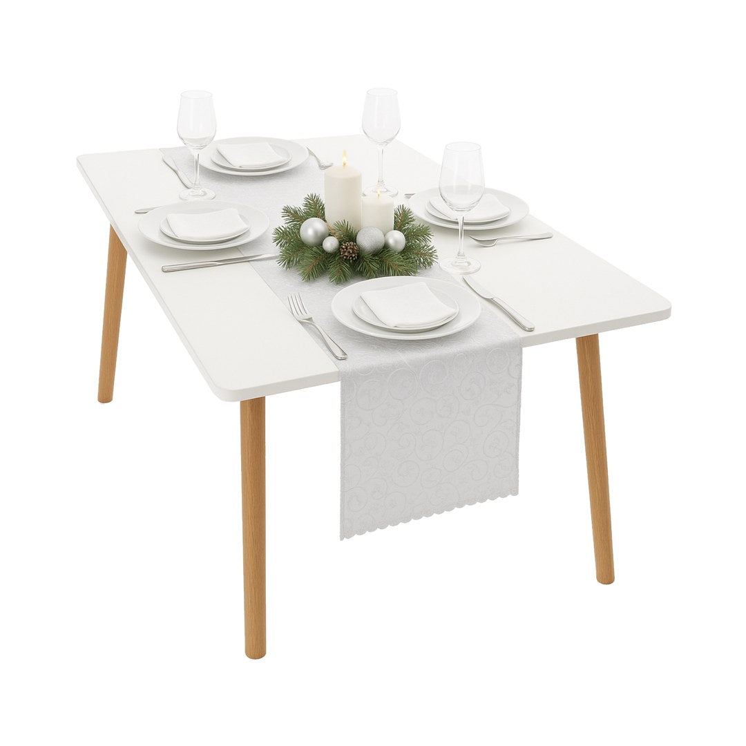 Runner da Tavola Natalizio Double-Face Argento