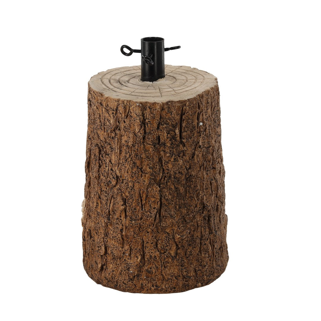 Base Decorativa per Albero di Natale Uccellini nel Tronco con LED