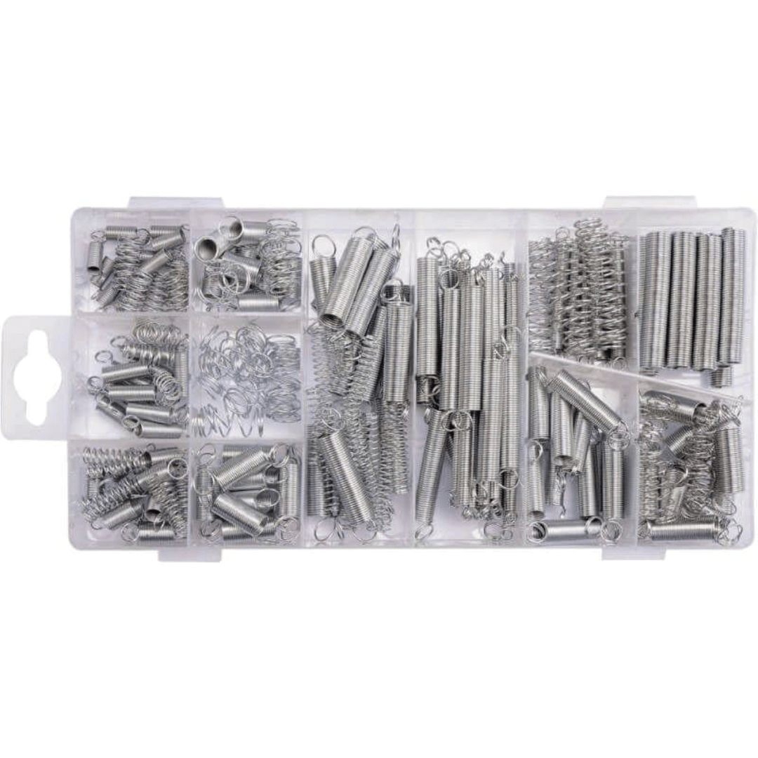 Set 200 molle assortite – compressione ed estensione, acciaio zincato