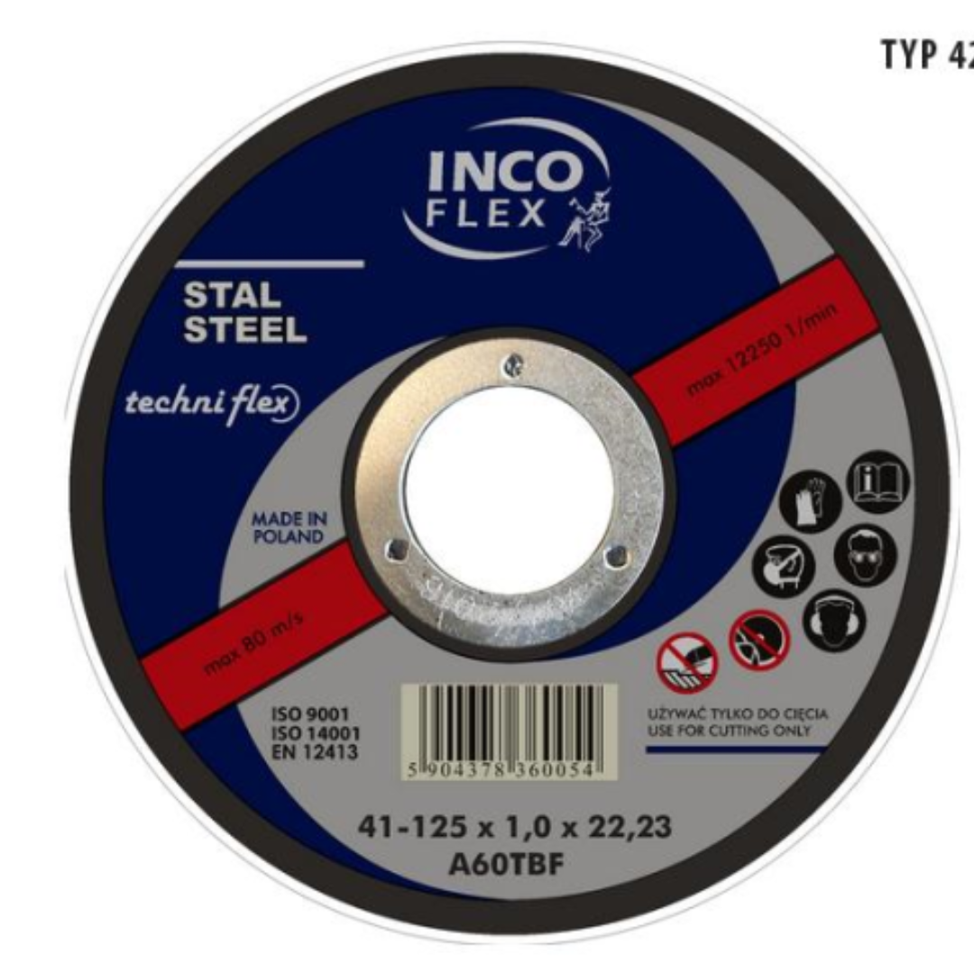 Disco da Taglio per Metallo INCOFLEX 125×3,2mm