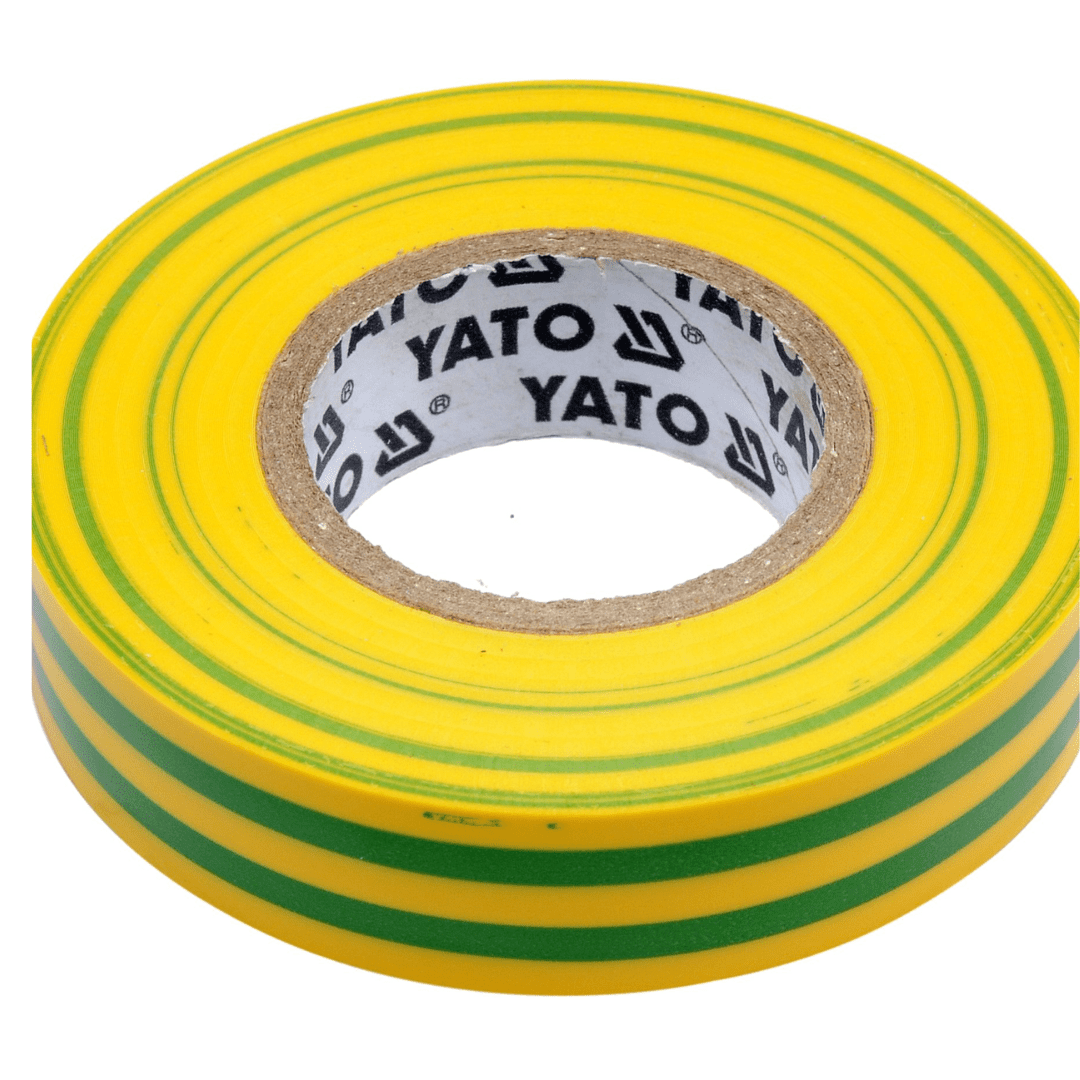 Nastro Isolante PVC 0,13mm – 15mm×20m – Giallo/Verde per Impianti Elettrici