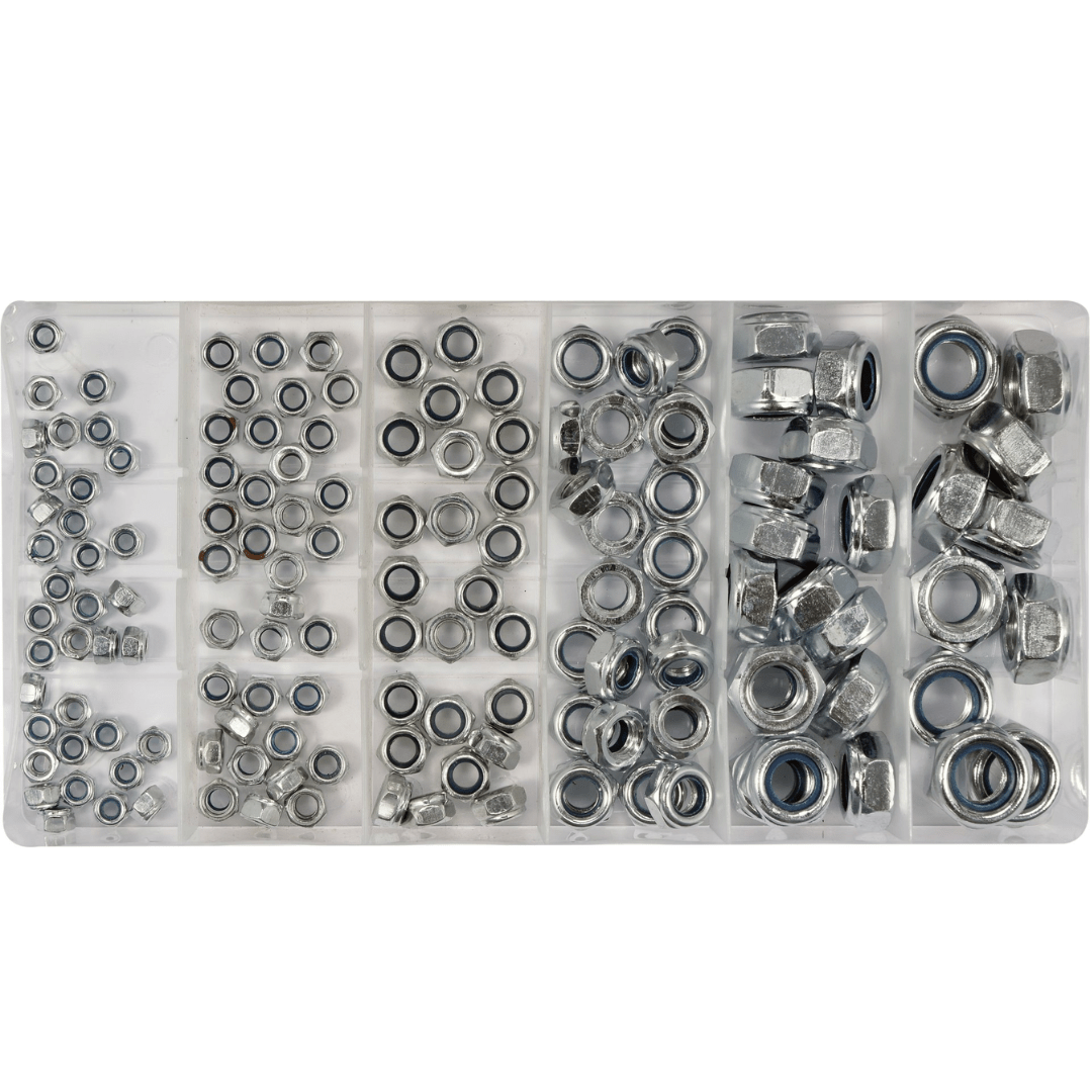 Set 146 dadi autobloccanti assortiti – M4 a M12, organizer con scomparti