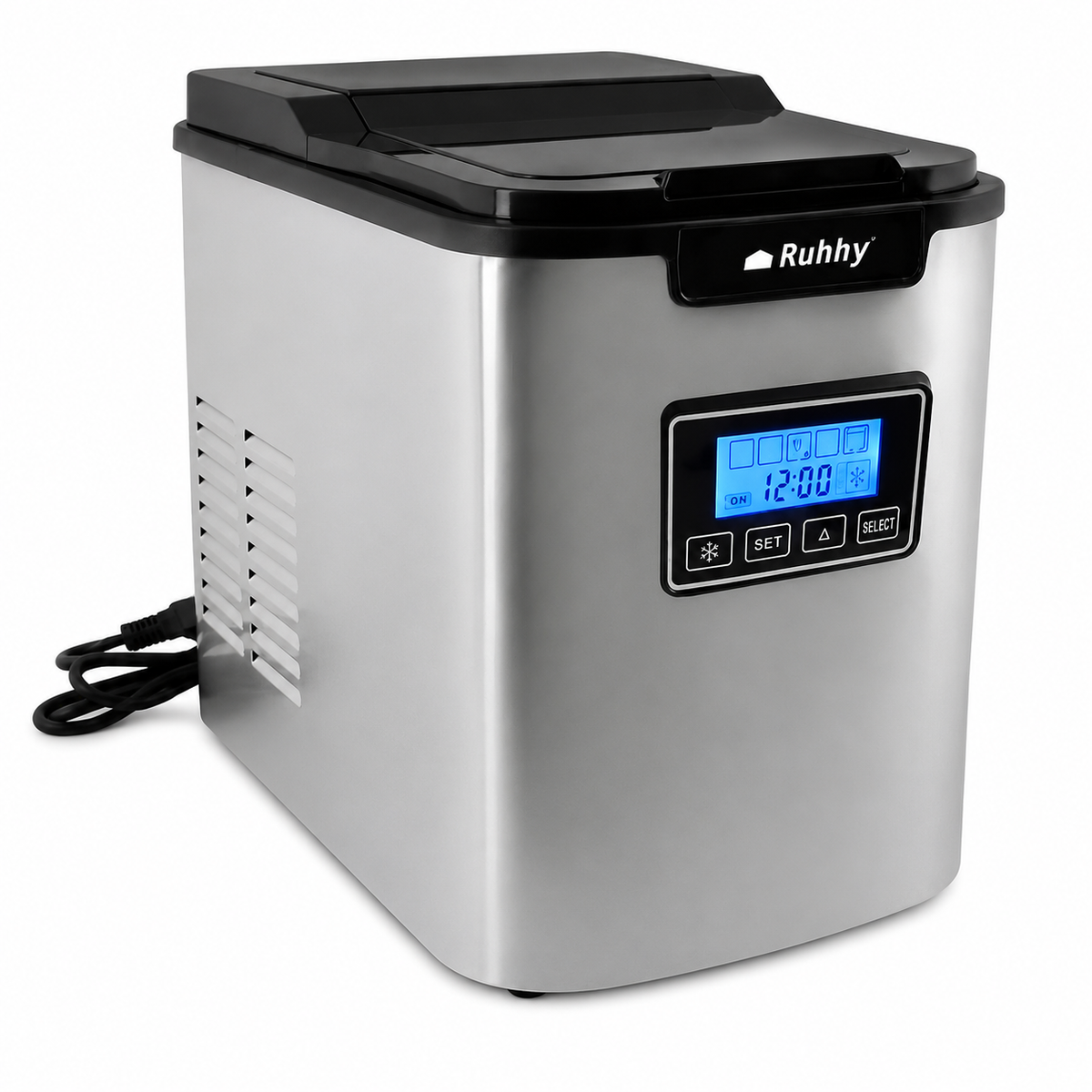 Macchina per il Ghiaccio Ruhhy K5536 – 12 kg/24h, 3 Formati, Display