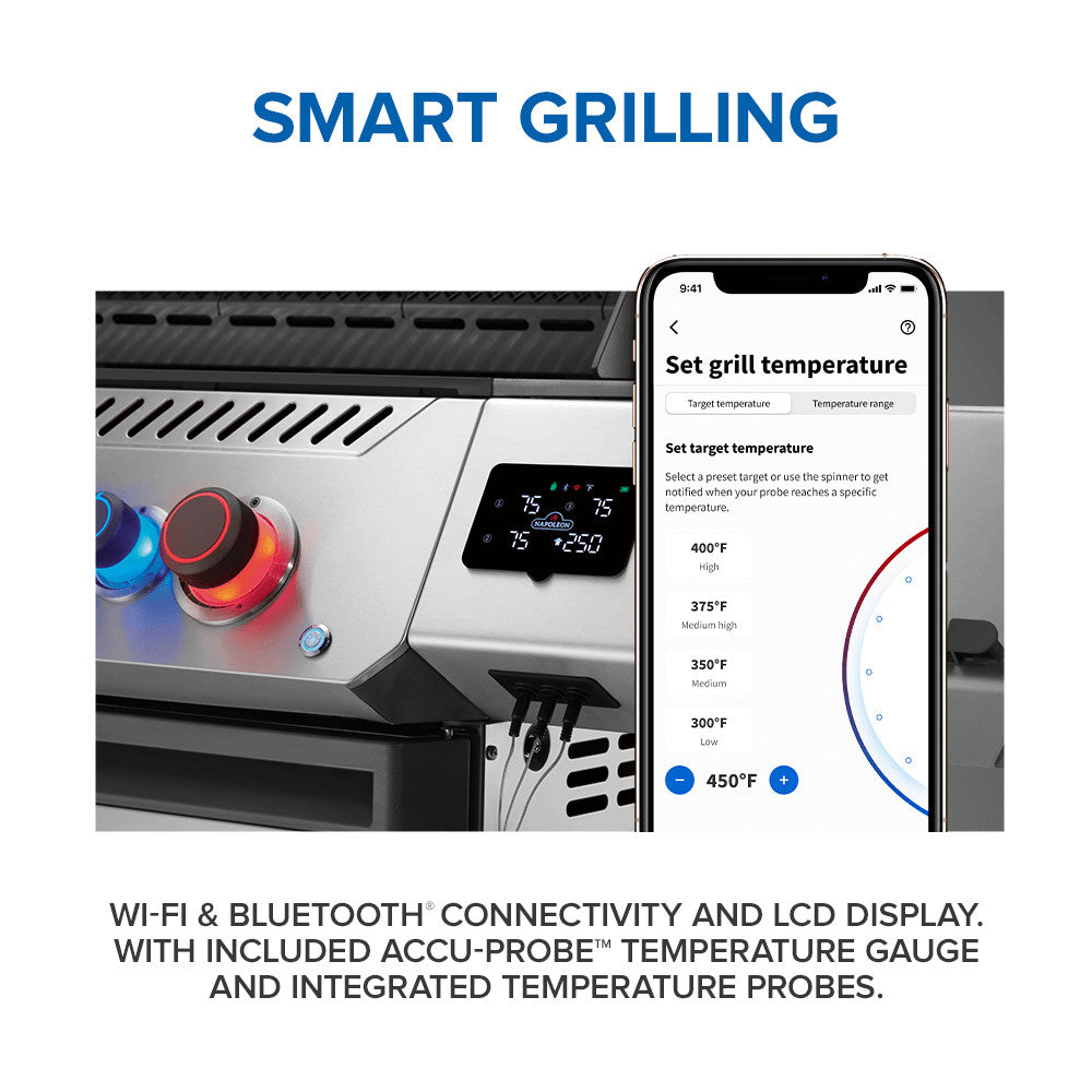 Barbecue Napoleon Prestige 500 Connessione WiFi 82.000BTU Smart