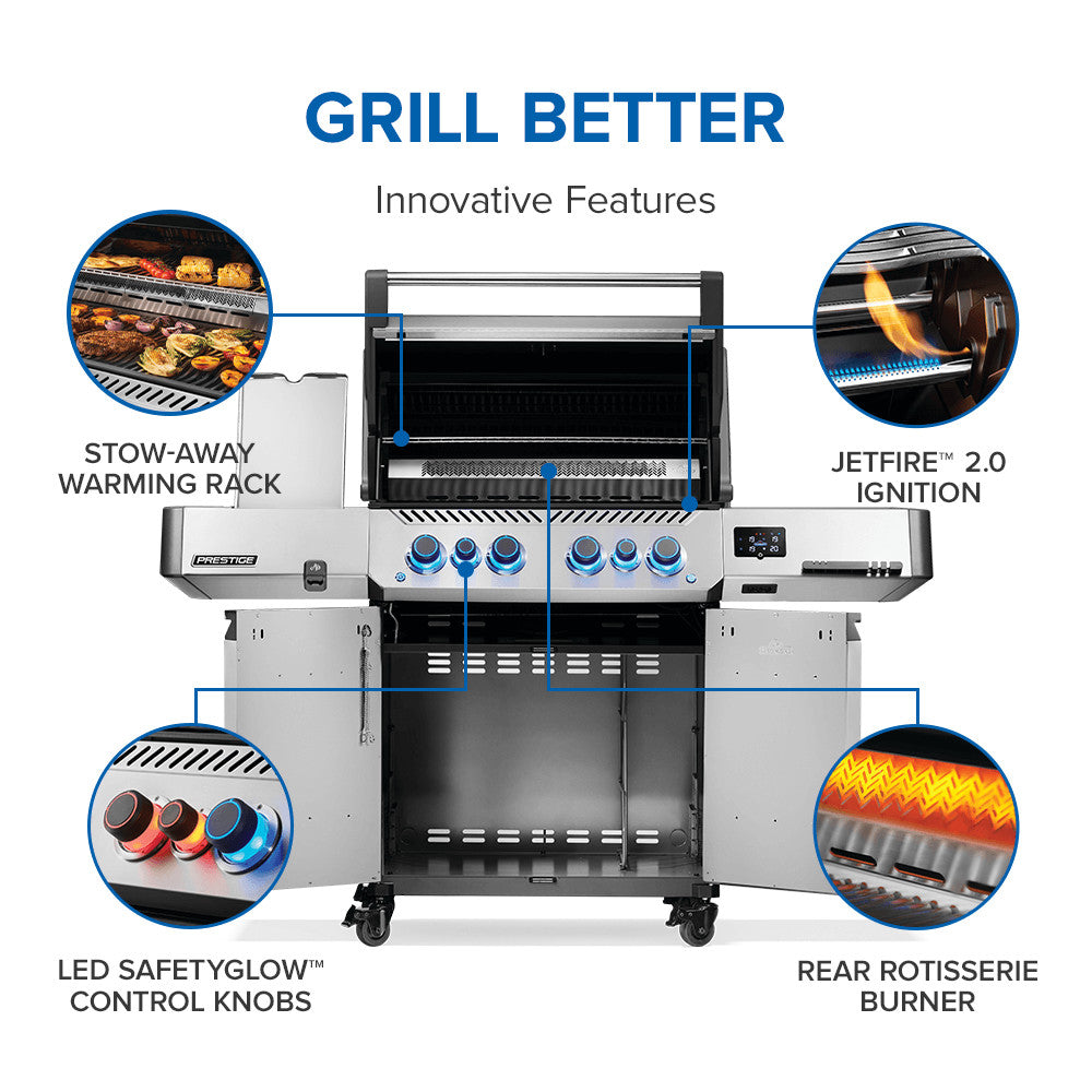 Barbecue Napoleon Prestige 500 Connessione WiFi 82.000BTU Smart