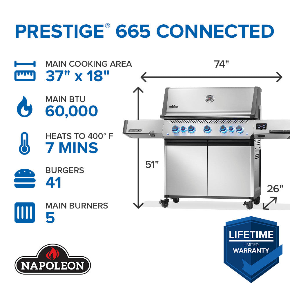 Barbecue Napoleon Prestige 665 Smart WiFi Bluetooth
