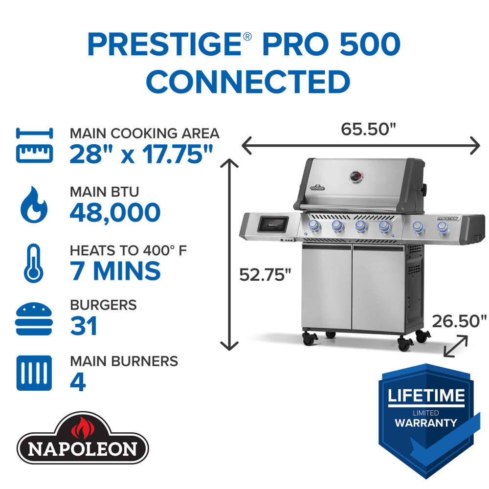 Barbecue Napoleon Prestige PRO 500 Smart Tech HeatBoost