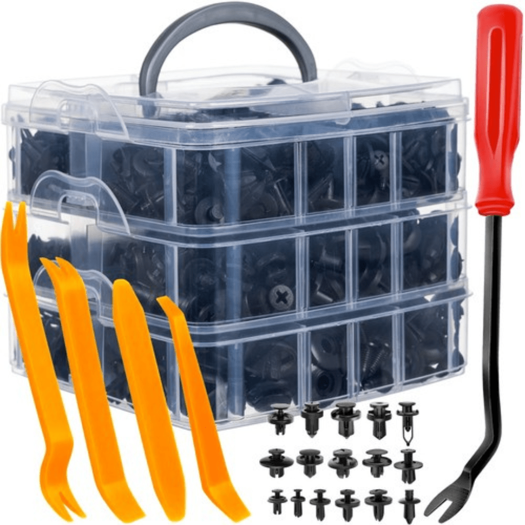 Kit clip fissaggio auto con estrattori 620 pezzi