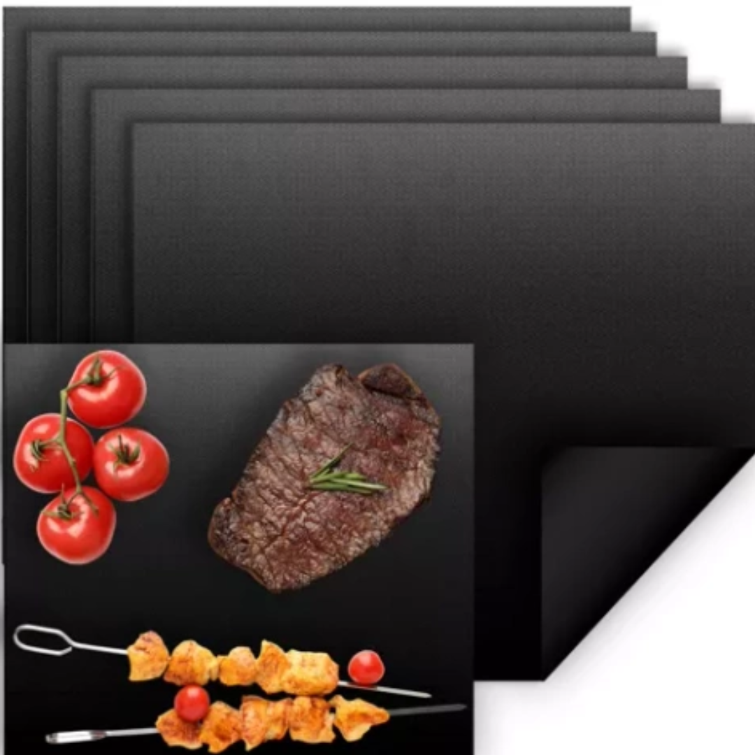 Tappetini Antiaderenti per Barbacue 5 Pezzi 33x40cm