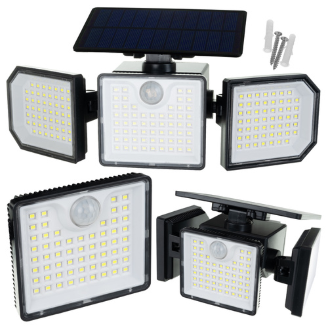 Lampada solare da parete Izoxis 167 LED 500 lumen con sensore di movimento