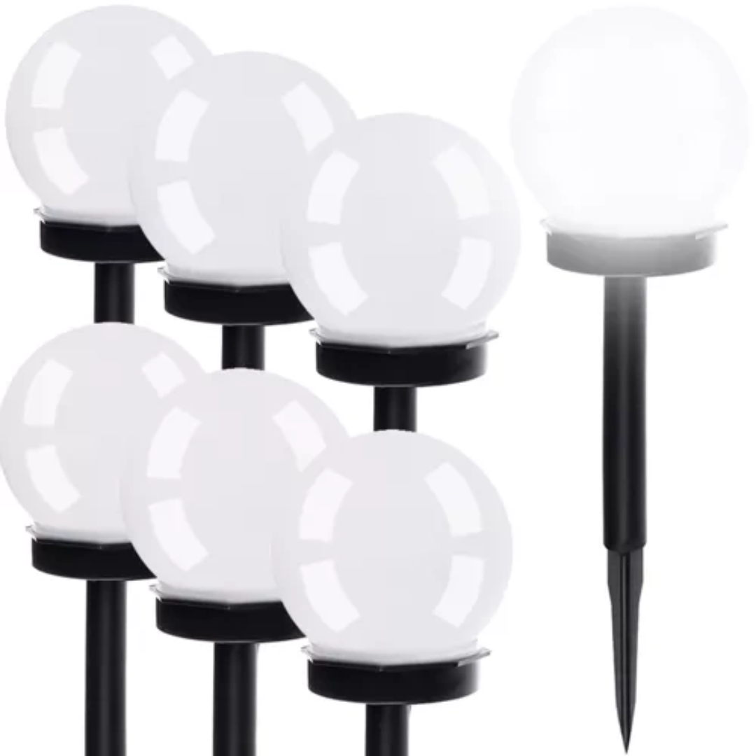 Lampade solari da giardino a sfera Gardlov set 6 pezzi con sensore crepuscolare