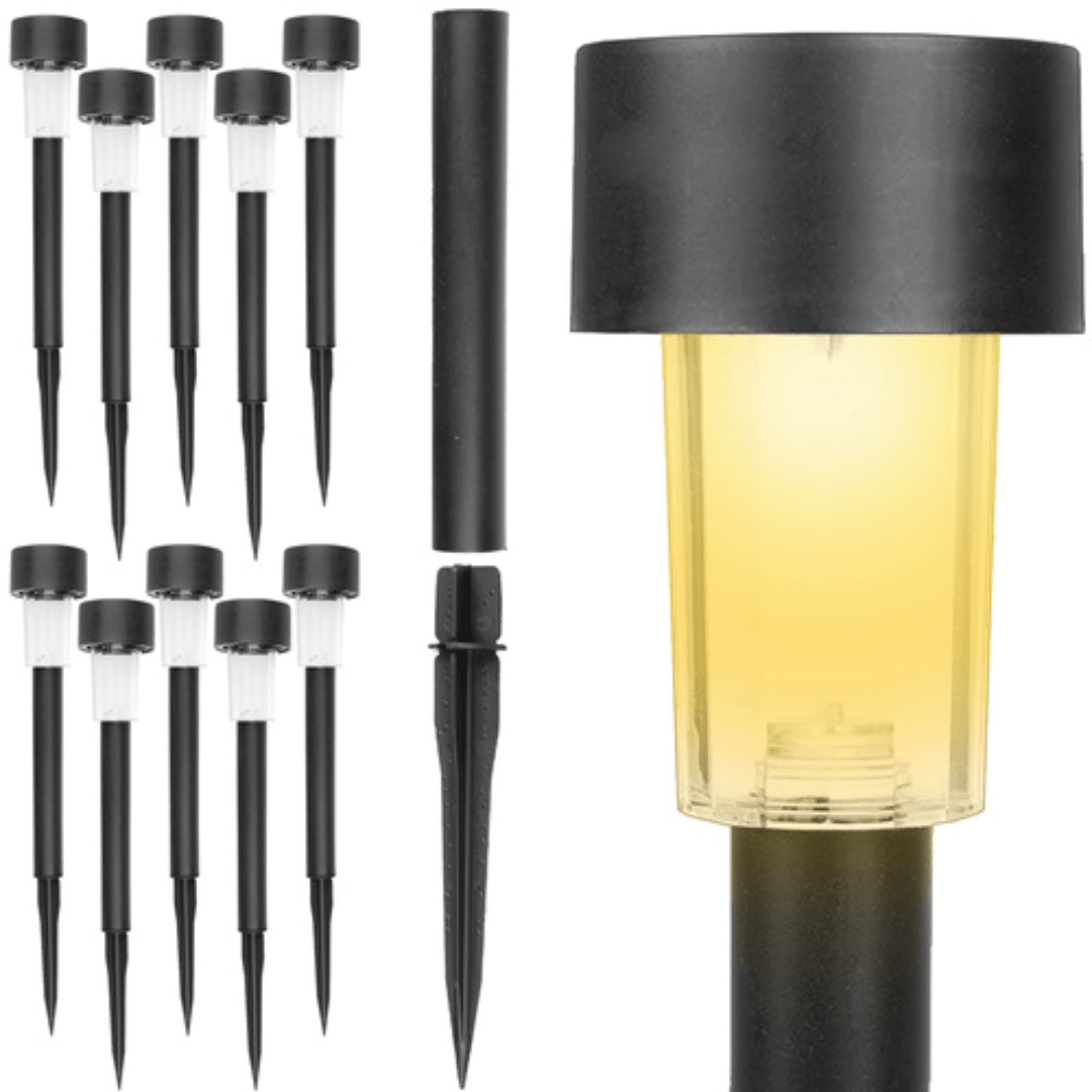 Lampade solari da giardino Gardlov 10 pezzi luce calda con picchetto