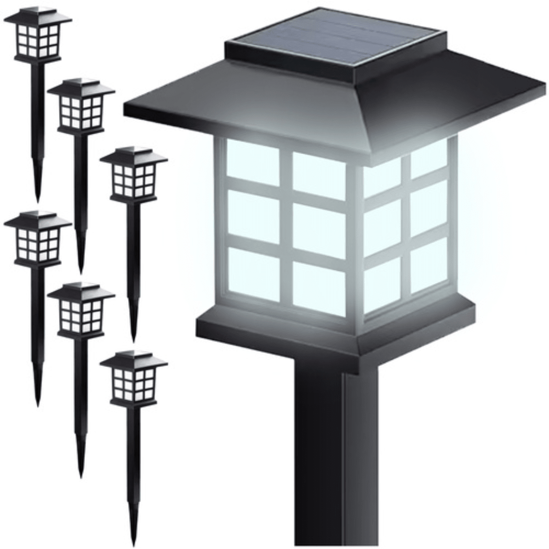 Lampade solari da giardino Gardlov 6 pezzi con picchetto luce LED