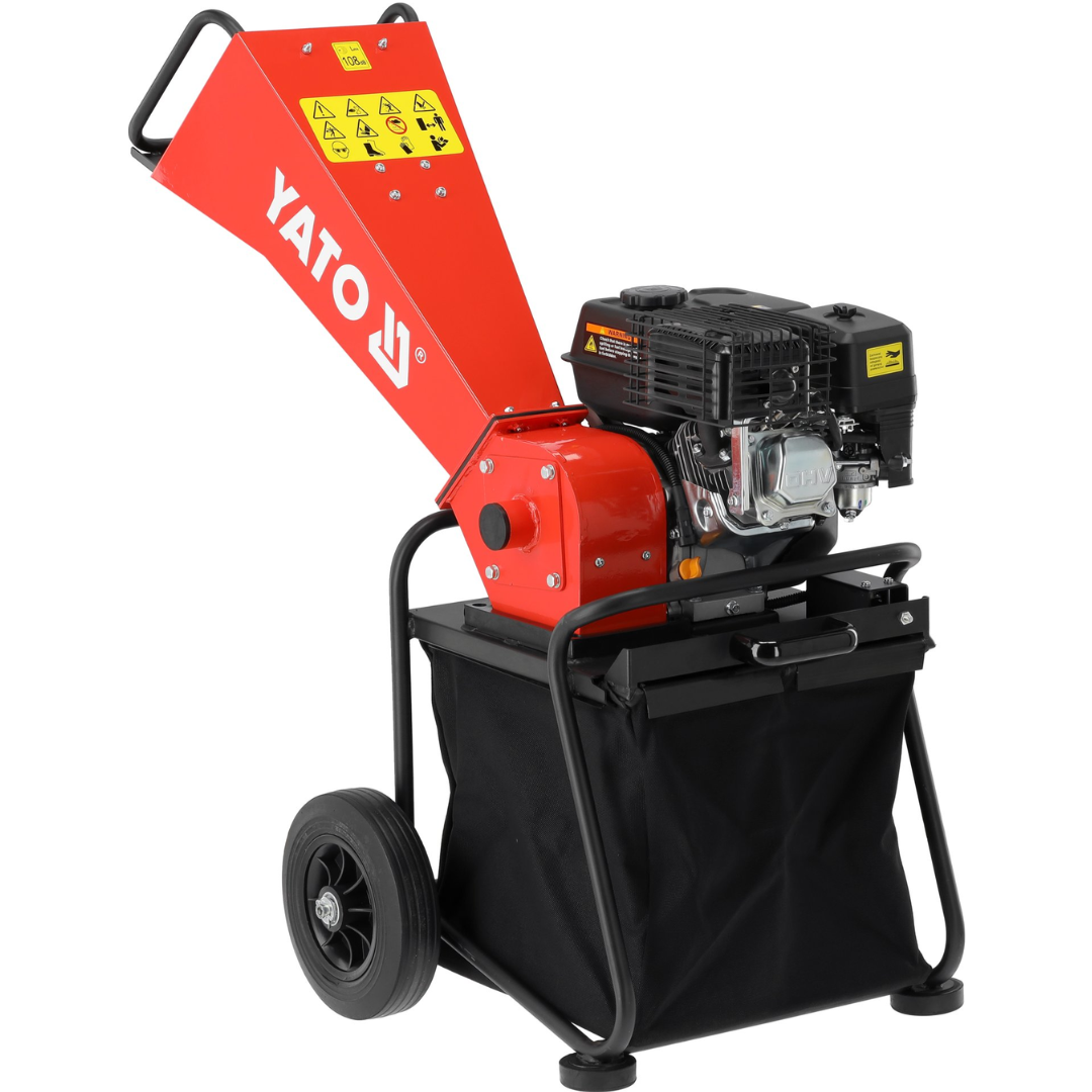 Biotrituratore a Scoppio Yato 196cc 5,5CV Per Rami Fino a 50mm