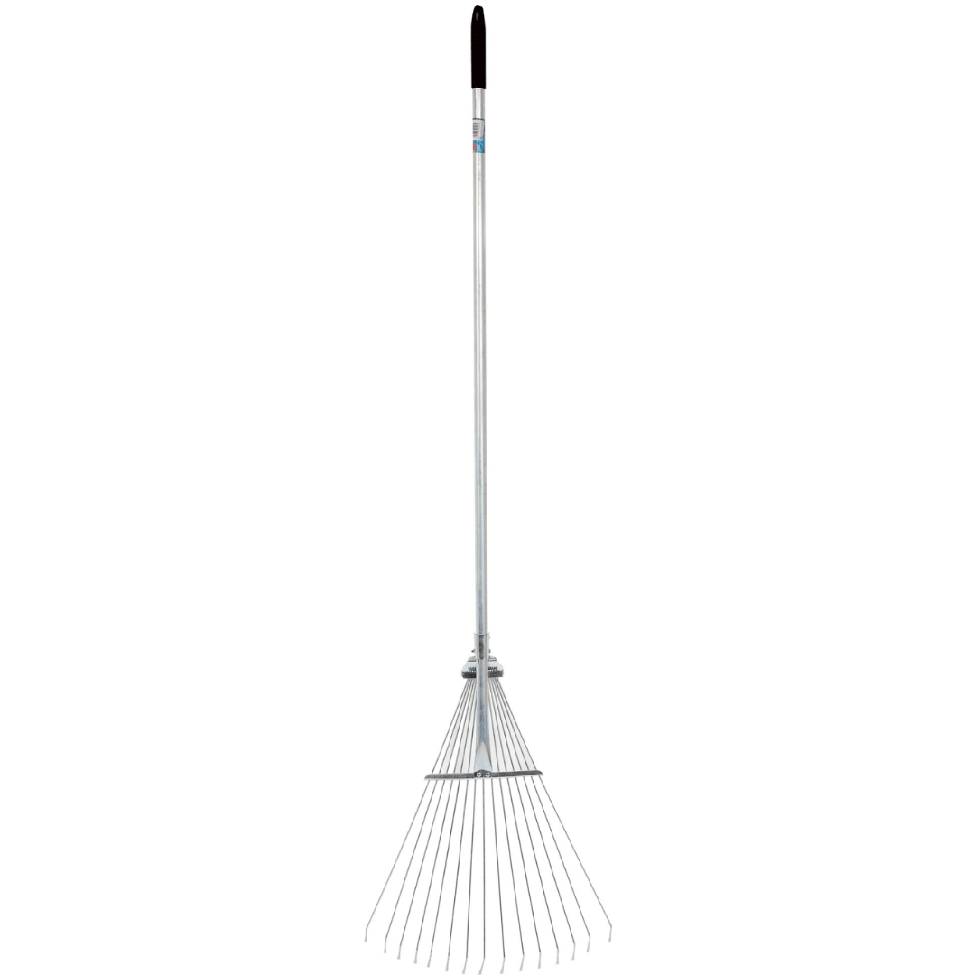 Rastrello da Giardino Regolabile 15 Denti Larghezza 53cm Metallo Leggero