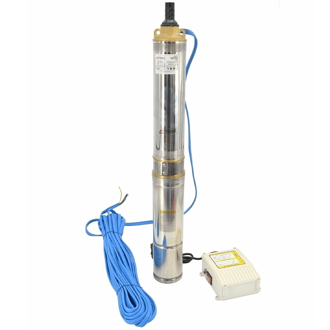 Pompa Sommergibile per Pozzi Profondi SDM | 550W, 90 l/h, Cavo 20 m – Acciaio Inox