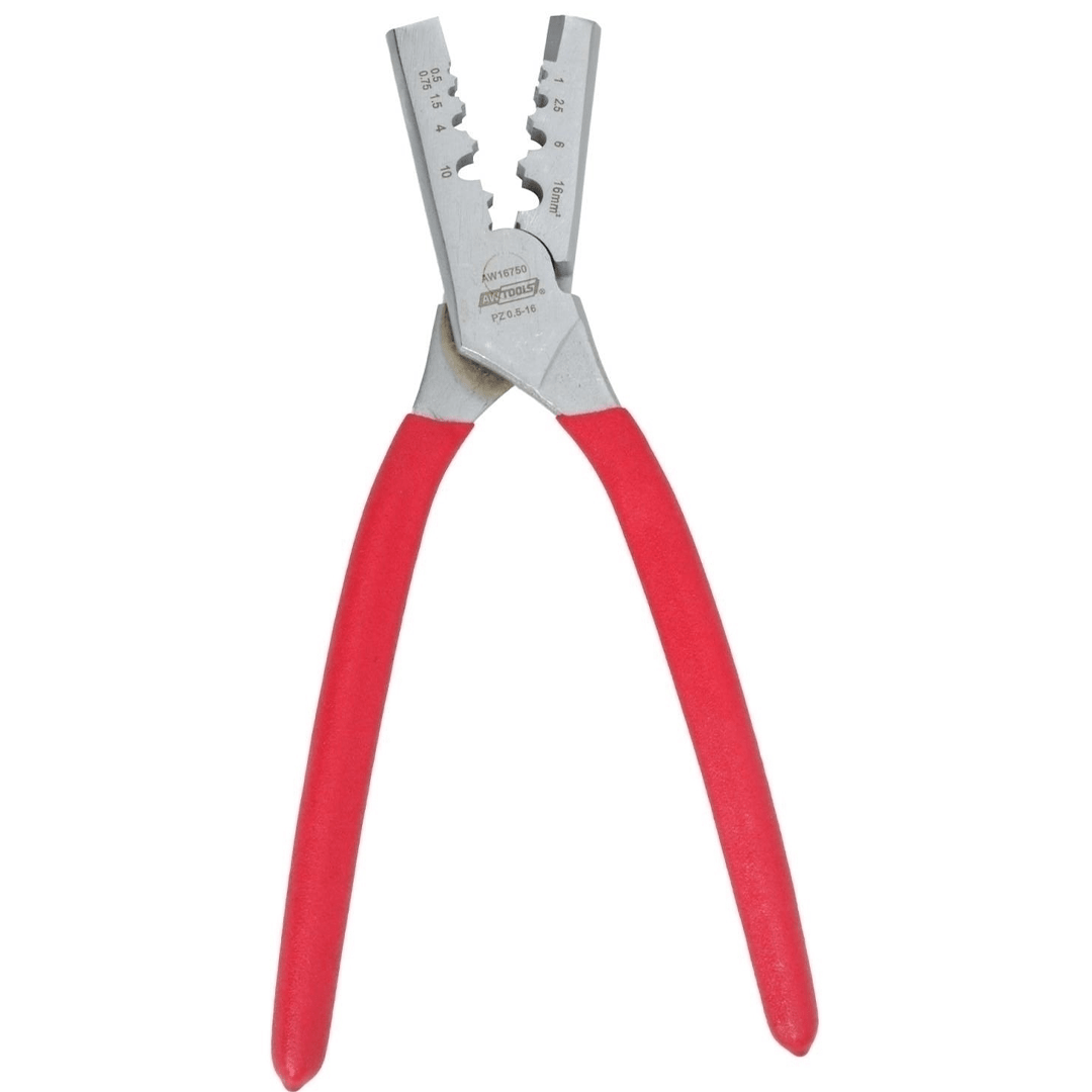 Pinza per Crimpatura Cavi Awtools Fissaggio Ghiere e Crimpatura Terminali Da 0,5 - 16 mm