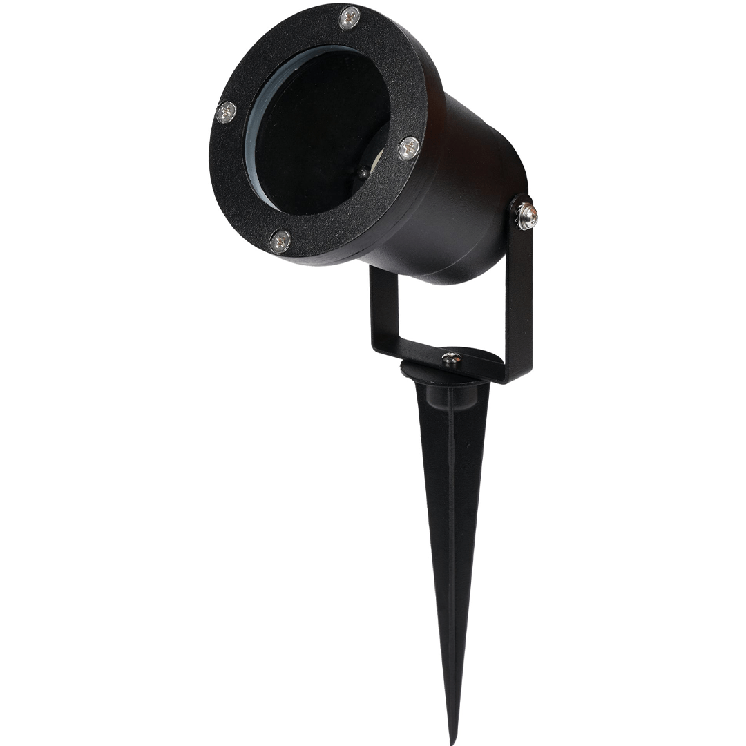 Lampada da Giardino a Punta IP54 – 1xGU10, Orientabile, Alluminio Nero YATO