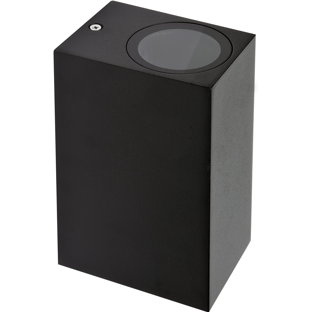 Lampada da Parete per Esterni IP44 – 2xGU10, Luce Doppia Su/Giù, Alluminio Nero YATO