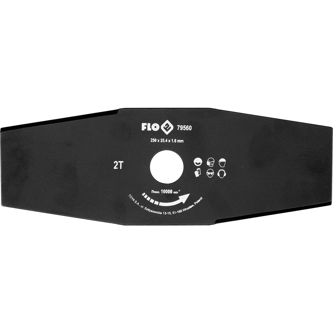 Lame de broyeur à deux dents diamètre 250 mm pour débroussailleuse