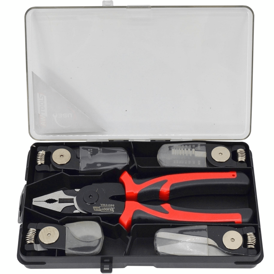 Set di Pinze Multifunzione 5 in 1 | Manici Ergonomici TPR Antiscivolo, Custodia in Plastica