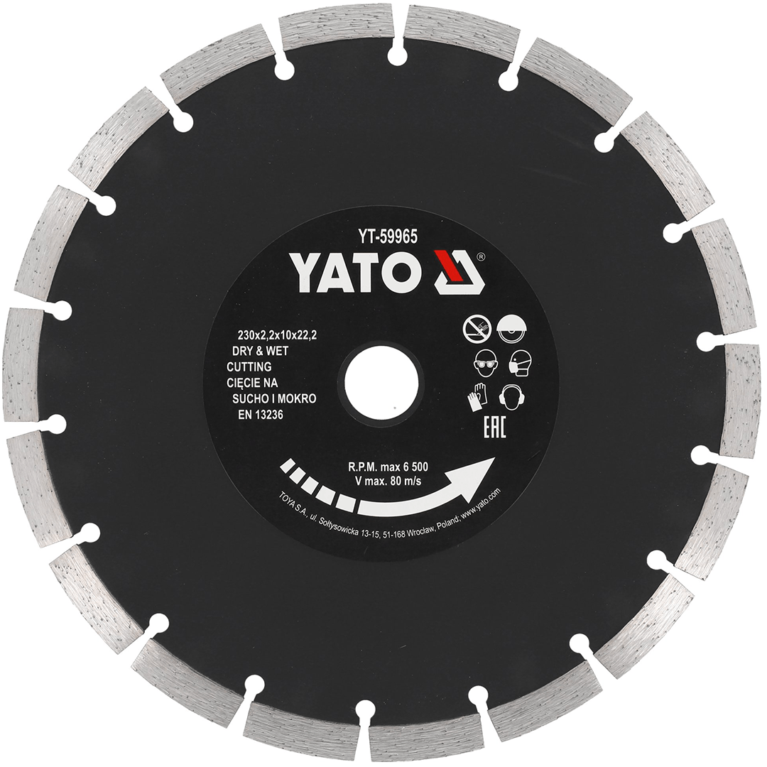 Disco Diamantato Segmentato Ø230 mm – YATO