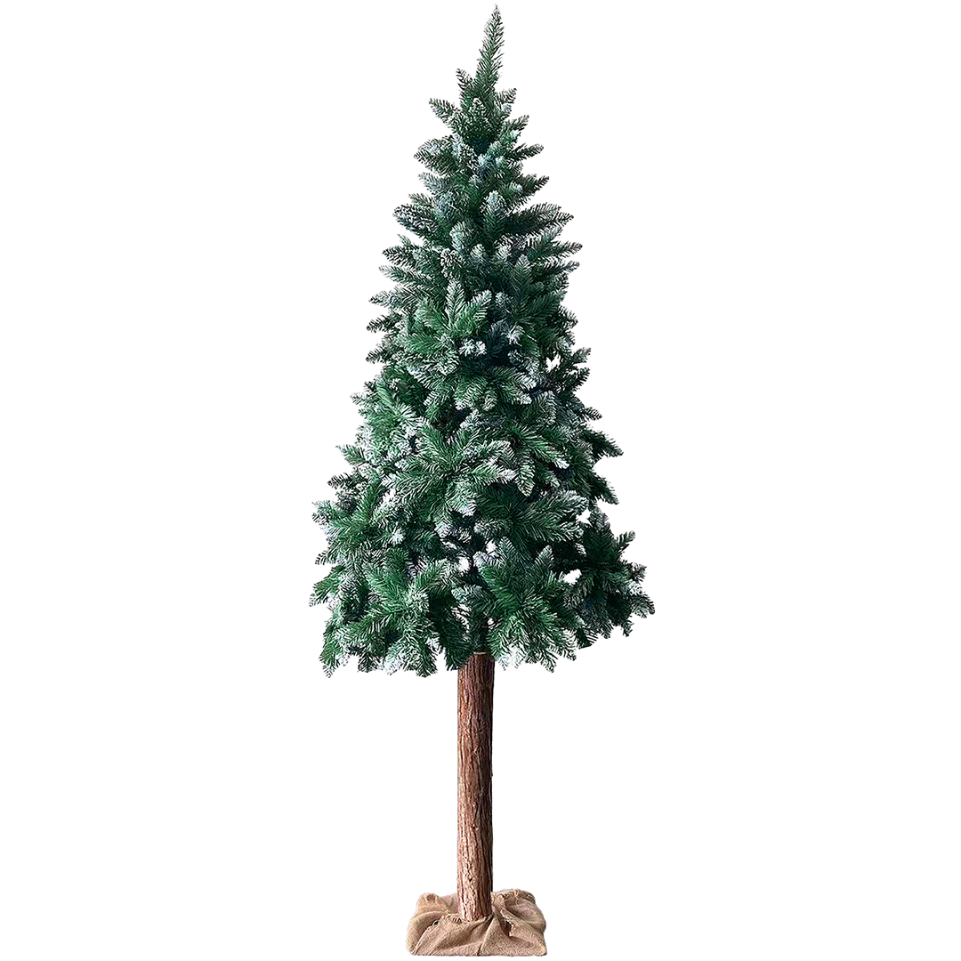 Cortina Albero di Natale Accogliente in Pino 220cm con Neve