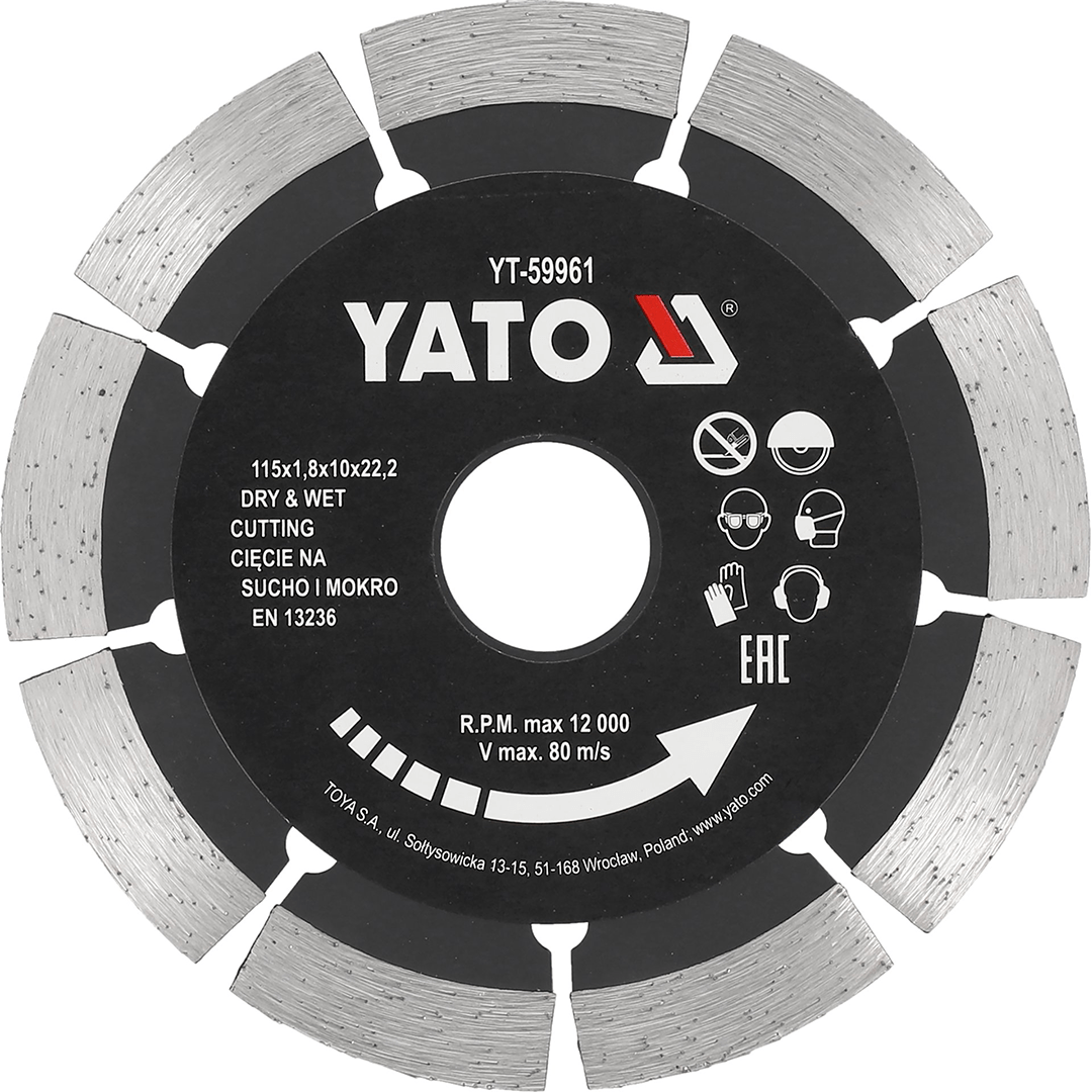 Disco Diamantato Segmentato Ø115 mm YATO