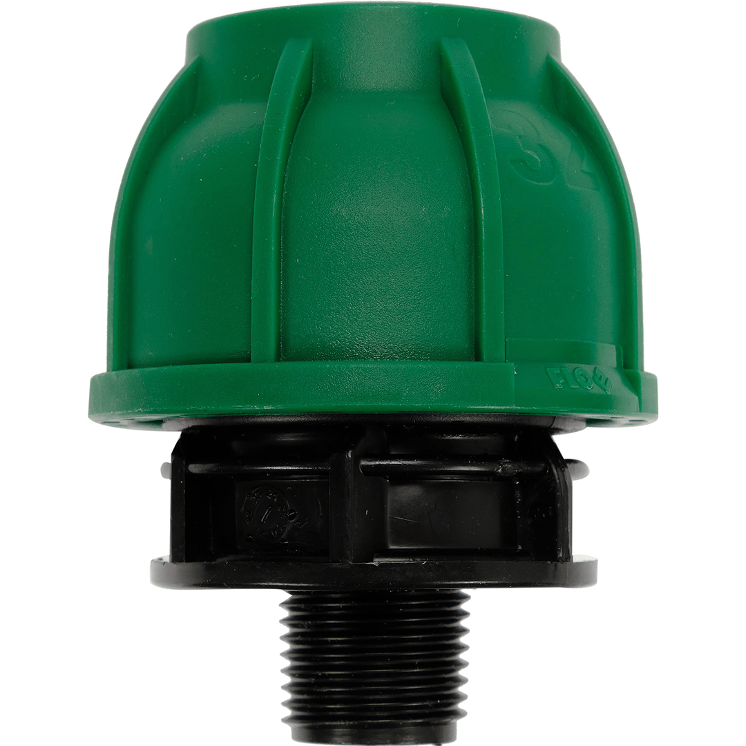 Adattatore Maschio per Tubi PE 32 mm x 1/2" GZ – Raccordo a Compressione in Polipropilene 10 BAR FLO
