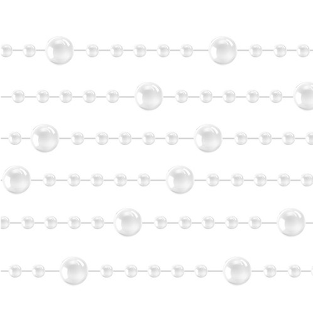 Ghirlanda per Albero di Natale Ruhhy 5 m – Catena di Perle Bianche Decorative,